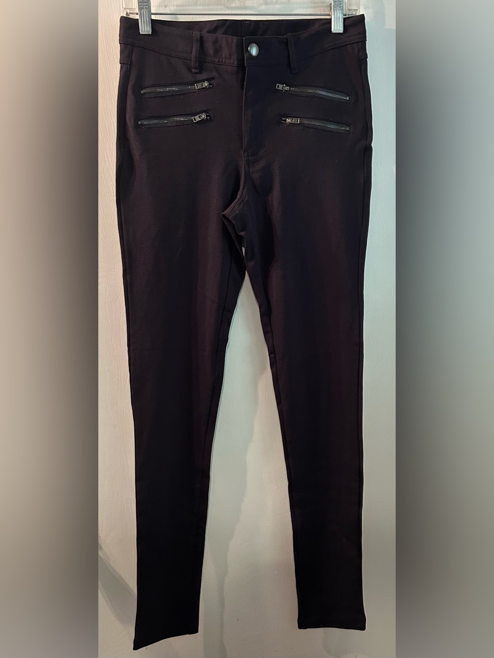 Women’s Dex 1963 Black Slim Fit Pants with Zip Pocket Details Size M (30”X30”)
